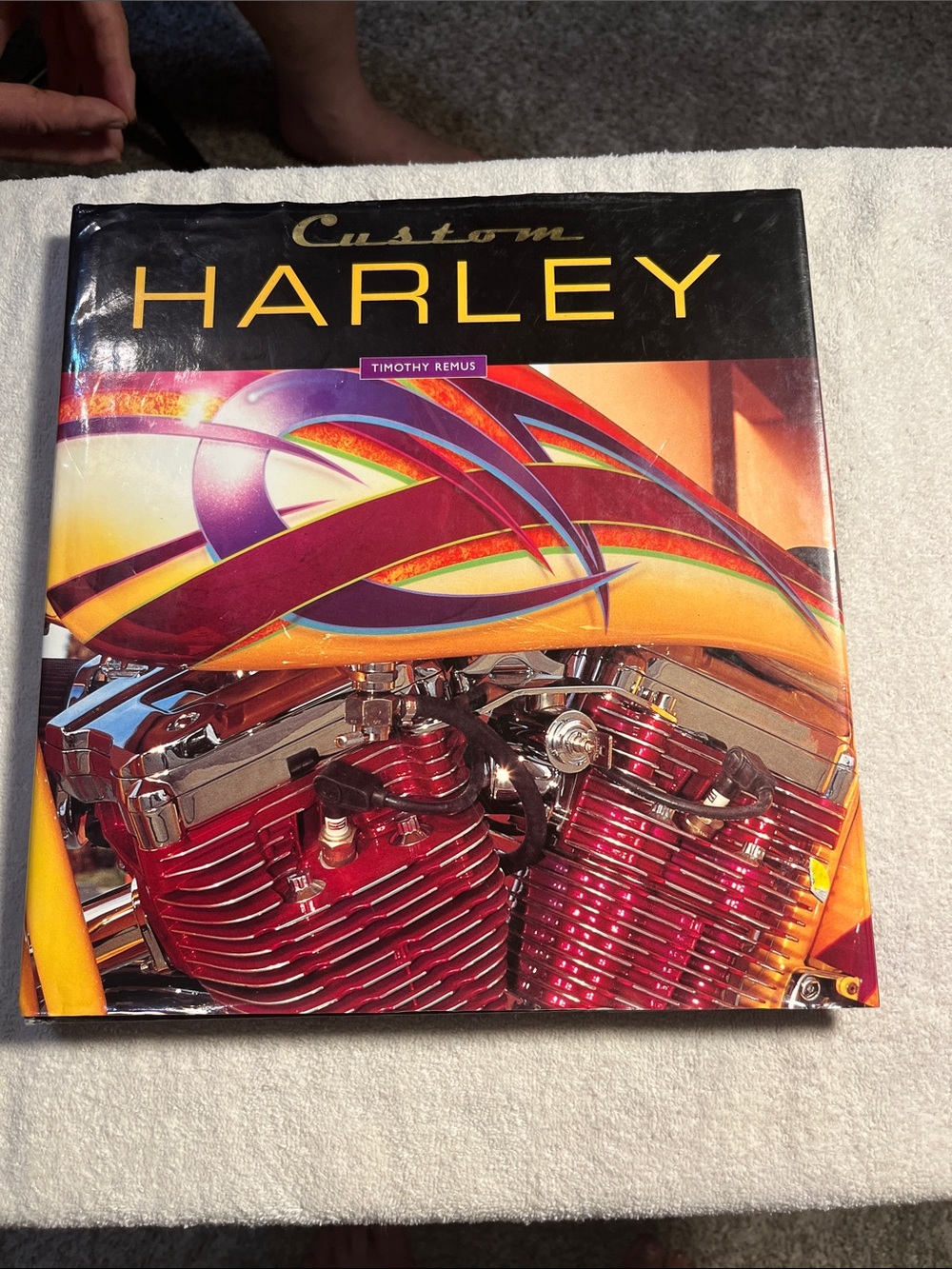 Custom HARLEY Coffee Table Book - Bold Red & Yellow Cover